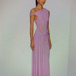 Elegant Lavender Off-Shoulder Dress